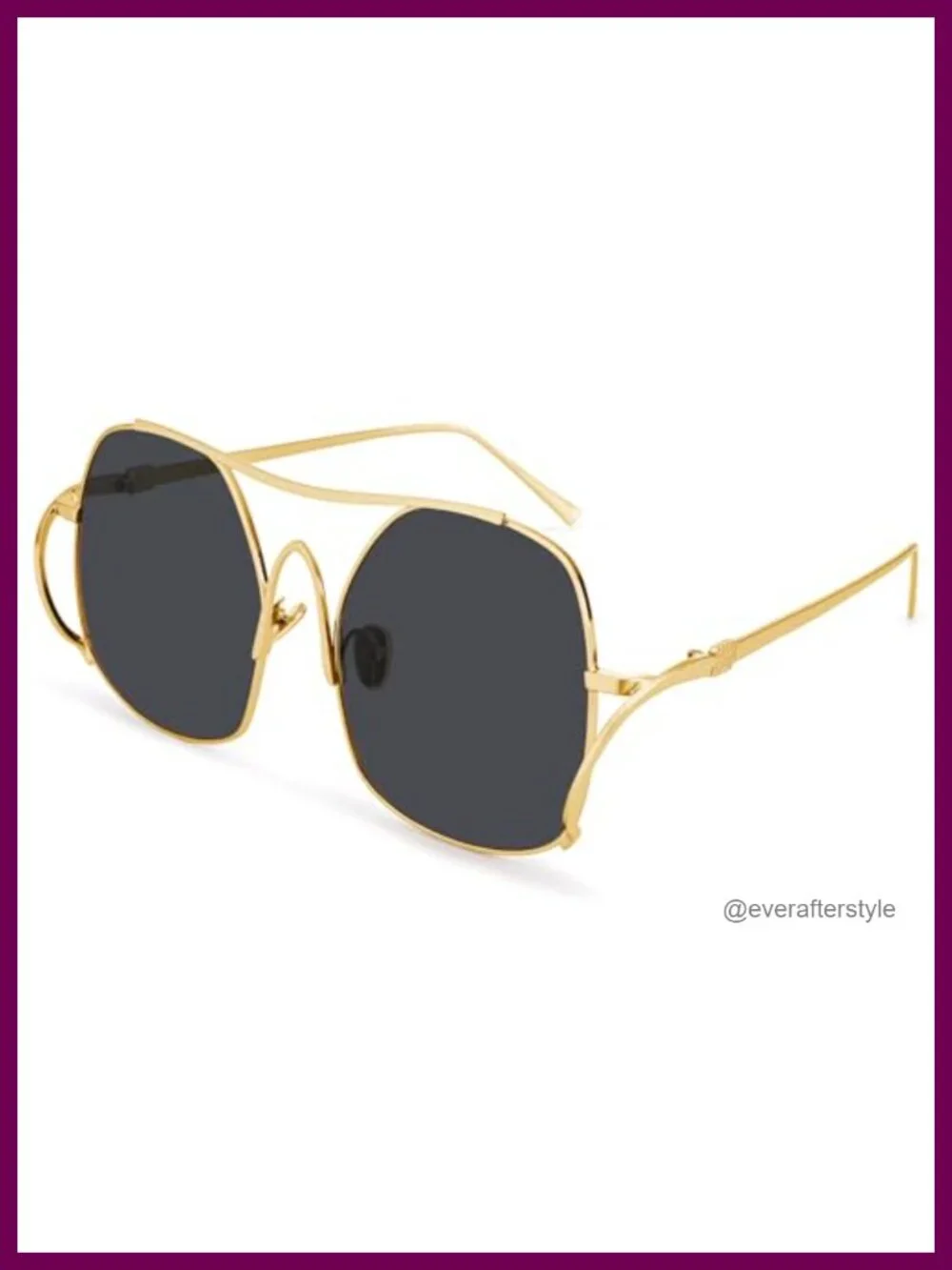 Oversized Aviator Sunglasses for Women Metal Frame Retro UV400